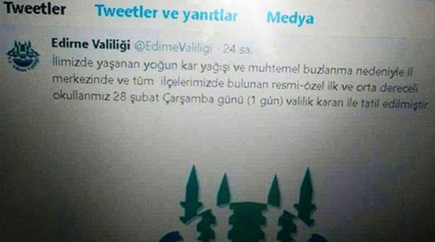 Sahte hesap Edirneli velilerin aklını karıştırdı