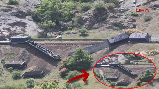 Elazığ'da yük treni raydan çıktı! Ölü ya da yaralı yok