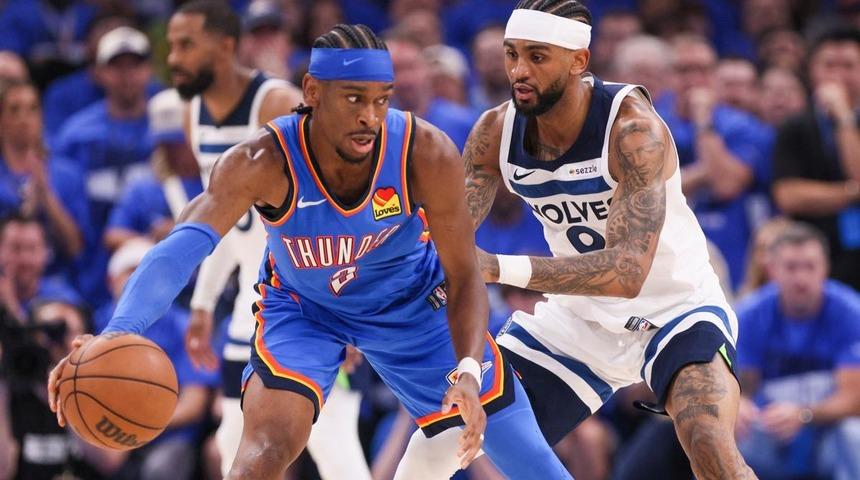 NBA konferans finalinde Timberwolves'u yenen Thunder, seride 2-0 öne geçti
