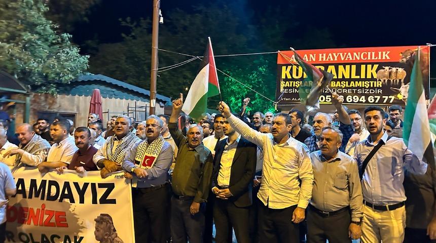 Adıyaman'da, Gazze ve Filistin'e destek gösterisi düzenlendi