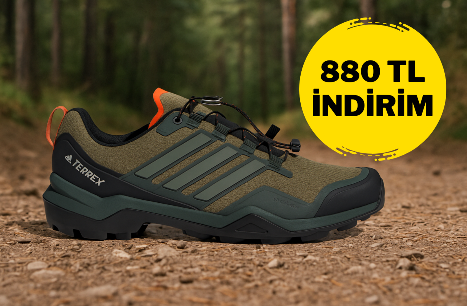 Zorlu zeminler maksimum performans! Adidas Terrex Skychaser Gore Tex Spor Ayakkabı indirimde 