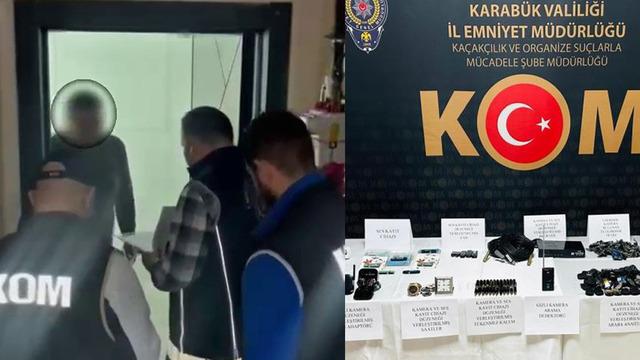Casus kamera ile Karabük'ten Türkiye'yi izleyip, 55 bin görüntü toplamış
