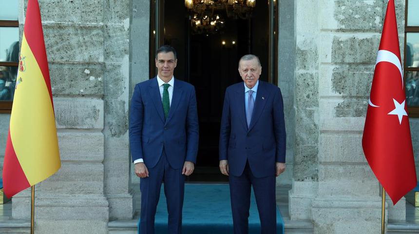 Cumhurbaşkanı Erdoğan, İspanya Başbakanı Pedro Sanchez'i kabul etti