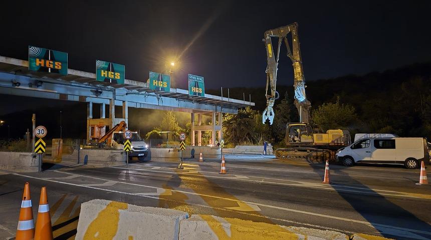 Avcılar gişeleri çalışma nedeniyle araç trafiğine kapatıldı