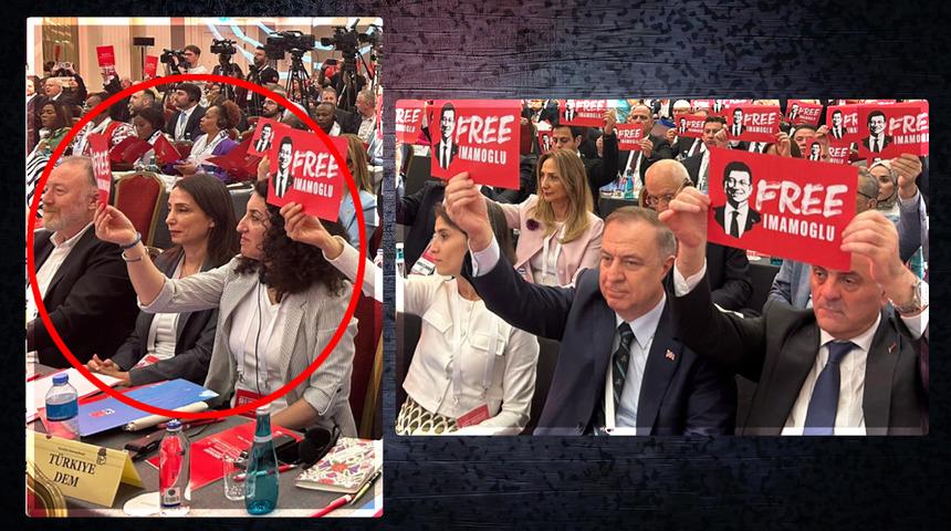 Sosyal medyayı karıştıran görüntü! DEM Partililer 'Free İmamoğlu' pankartını kaldırmadı, Sezai Temelli'den açıklama geldi