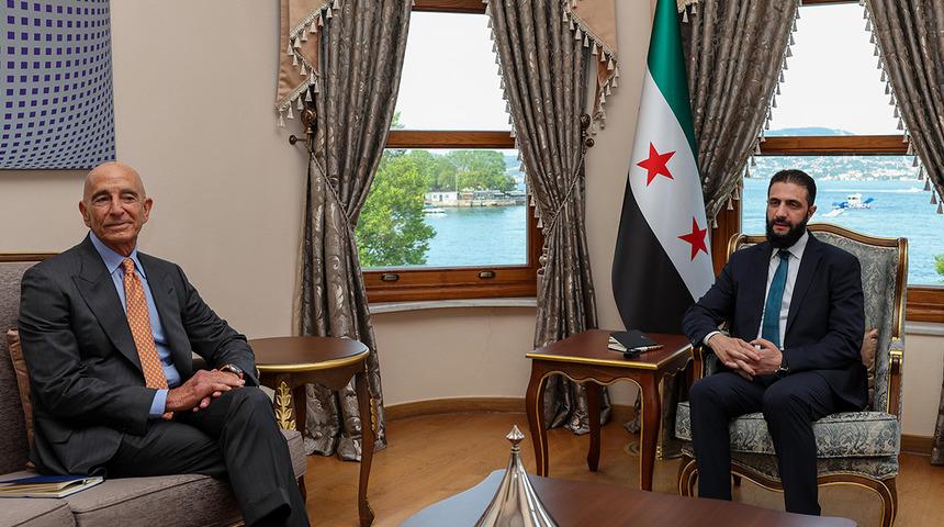 Suriye Cumhurbaşkanı Şara, ABD'nin Ankara Büyükelçisi Barrack ile görüştü