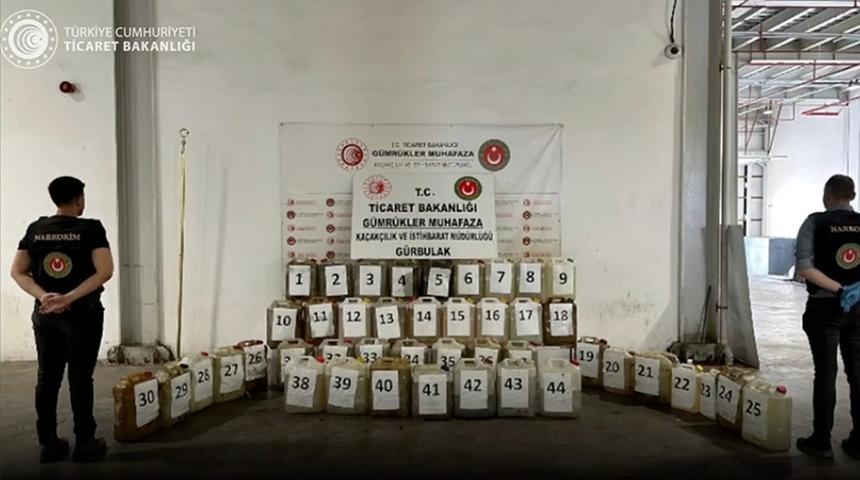 Ticaret Bakanlığı gümrük muhafaza ekiplerinden rekor miktarda uyuşturucu yakalaması