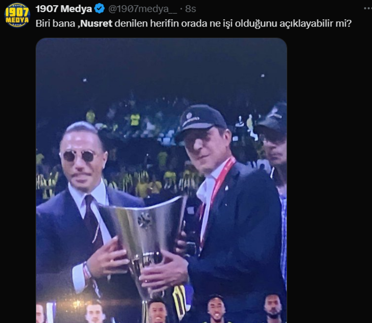 Nusret Gökçe, Fenerbahçe Beko'nun EuroLeague şampiyonluğunu sahada kutladı! Ahmet Çakar isyan etti G2