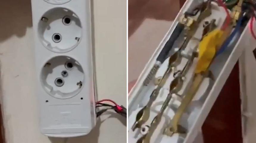 Yeniden gizli kamera skandalı! Denizli'de prizden gizli kamera çıktı, evi kiralayanlar o anları paylaştı