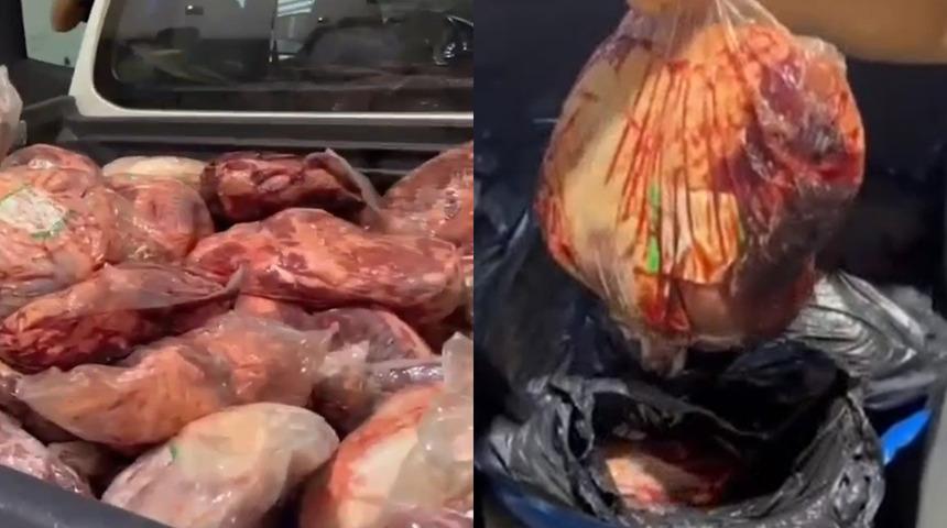 Jandarmadan şok yol uygulaması: Yakalanmasaydı vatandaşlara yedireceklerdi! Siyah poşetlerden çıktı