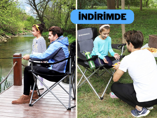 Kampta, plaj, piknik... Songmics XL kamp sandalyesi indirimde