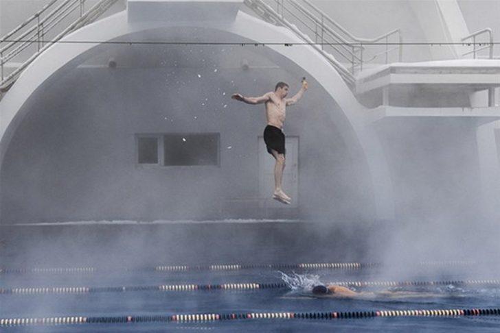 Böyle olur Rusların havuz keyfi! Kış ortasında bile oradalar G3