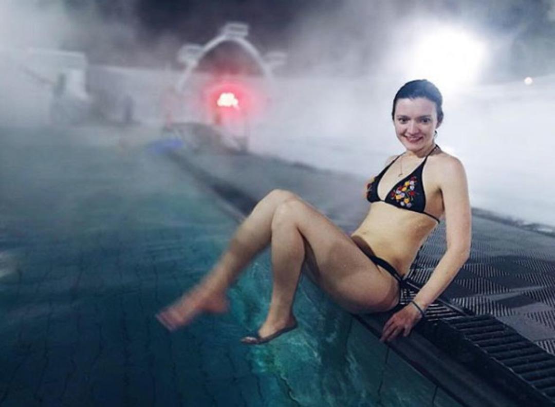 B&ouml;yle olur Rusların havuz keyfi! Kış ortasında bile oradalar