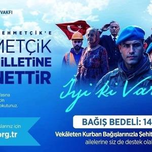 Kurban Bayramı'nda Mehmetçik Vakfı’ndan bağış kampanyası