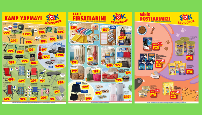 ŞOK'a kamp malzemeleri geliyor!