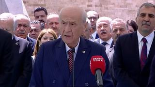 Bahçeli Ülkücü Şehitler Anıtı'nda! Geçirdiği rahatsızlık sonrası ilk açıklama: Vakit hızlıca yaklaşmakta