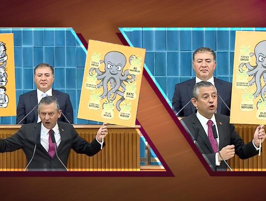 Özgür Özel kürsüden iki ahtapot gösterdi! 