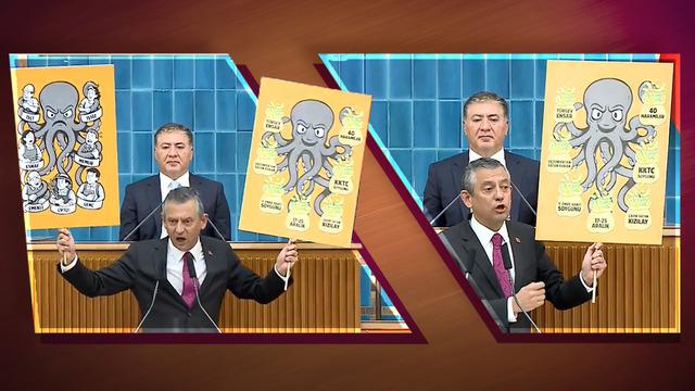 Özgür Özel kürsüden iki ahtapot gösterdi! 