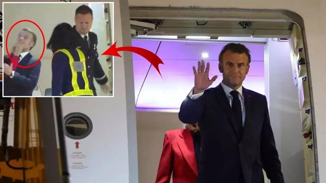 Eşinden tokat yemişti! Emmanuel Macron ülkesinde alay konusu oldu! Spor salonundan olay kampanya...  1