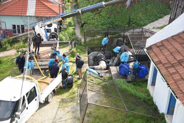 Ege’nin en büyük içme suyu deposunun vana sistemi yenilendi