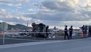 Çankırı'da takla atan otomobildeki 1 kişi öldü, 3 kişi yaralandı