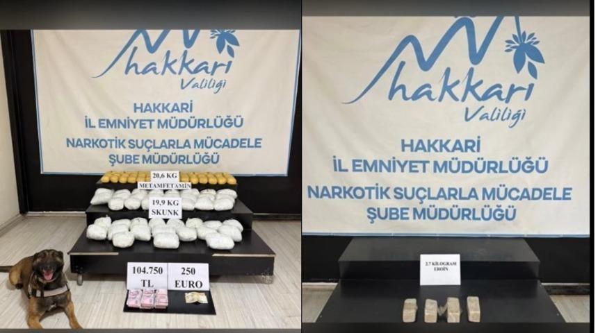 Hakkari’de 51 kilo uyuşturucu ele geçirildi: 6 kişi tutuklandı