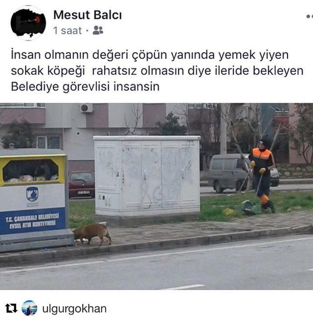 Temizlik işçisinden anlamlı davranış