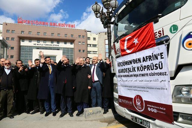 Keçiören Belediyesinden Afrin’in inşası için ilk adım