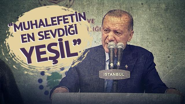 Son dakika  | 'Benjamin Franklin yeşili' göndermesi gündem yaratacak! Cumhurbaşkanı Erdoğan: Mavide de en çok avro mavisini tercih ediyorlar