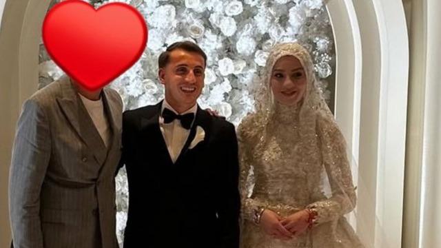 Sessizce nişanlanmıştı! Milli futbolcu Kerem Aktürkoğlu dünyaevine girdi