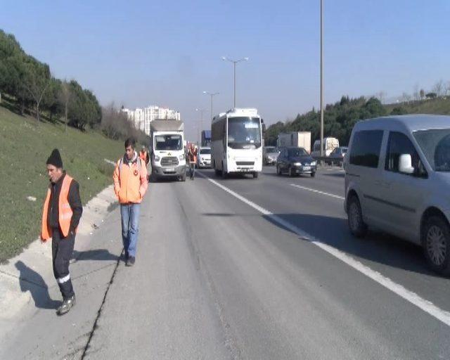 TEM'de kaza: 1 kişi ağır yaralandı