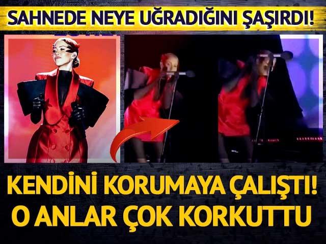 Sahnede neye uğradığını şaşırdı! O anlar çok korkuttu