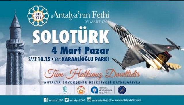 SOLOTÜRK'ten Antalyalılara çağrı
