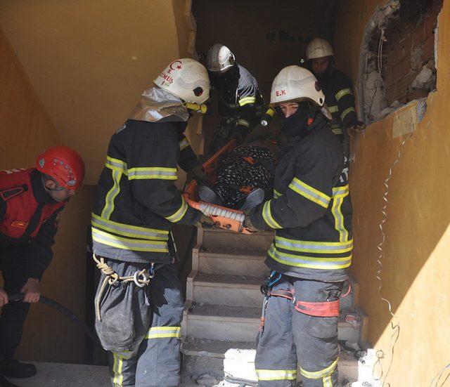 Aydın'da gerçeğini aratmayan deprem tatbikatı