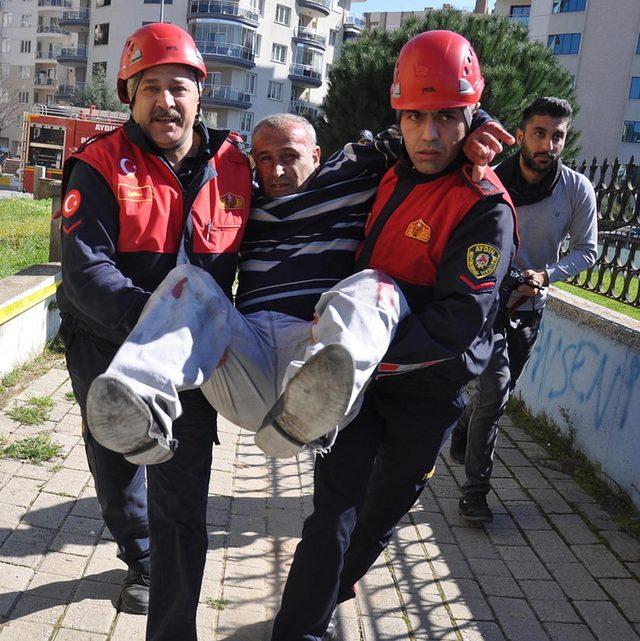 Aydın'da gerçeğini aratmayan deprem tatbikatı