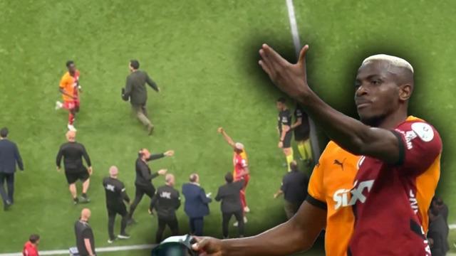 Osimhen, Başakşehir oyuncusunu soyunma odasına çağırdı! Devre arasında gergin anlar