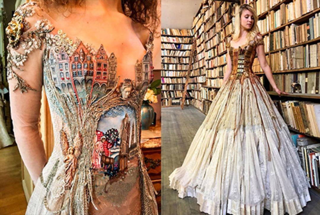 Yarattığı kıyafetler g&ouml;z kamaştırdı!