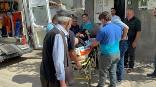 Bıçağın üzerine düşen şahıs yaralandı