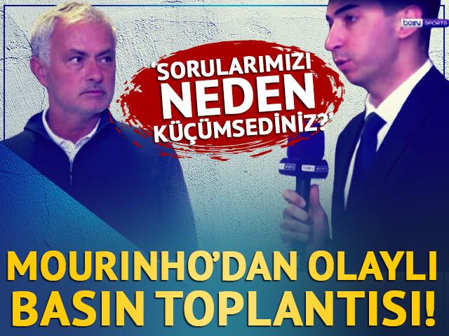 Mourinho'nun basın toplantısında olay: 'Sorularımızı neden küçümsediniz?'