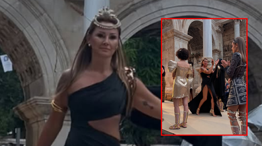 Pınar Altuğ derin yırtmacıyla yürüdü, eşi o anları paylaştı! Yorum yağınca iç çamaşırı açıklama geldi