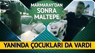Marmaray'daki darptan sonra bu kez Maltepe: Kadın sürücüye trafikte dehşet yaşattı! Yanında çocukları da vardı