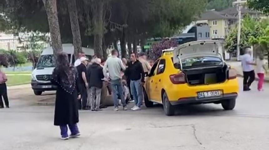 Taksinin çarptığı yaya yaralandı