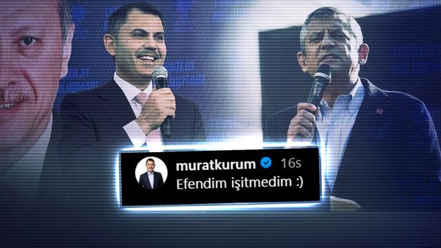 Özgür Özel'e şarkı sözüyle yanıt verdi! Bakan Kurum sosyal medyadan paylaştı: Efendim işitmedim
