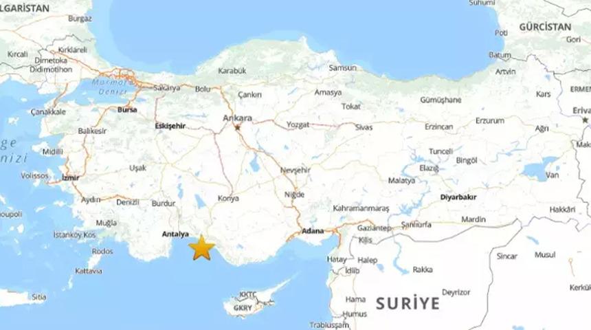 SON DAKİKA | AFAD duyurdu! Antalya açıklarında deprem meydana geldi