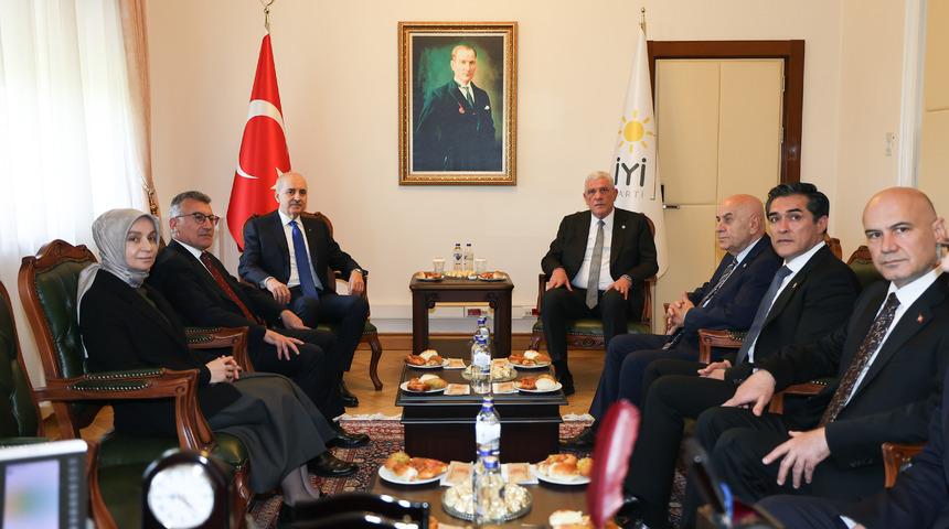 TBMM Başkanı Kurtulmuş'tan İYİ Parti lideri Dervişoğlu'na ziyaret: 'Terörsüz Türkiye' mesajları geldi