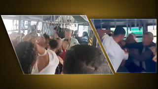 Taciz iddiası, belediye otobüsünü ringe çevirdi! Yumruklar havada uçuştu