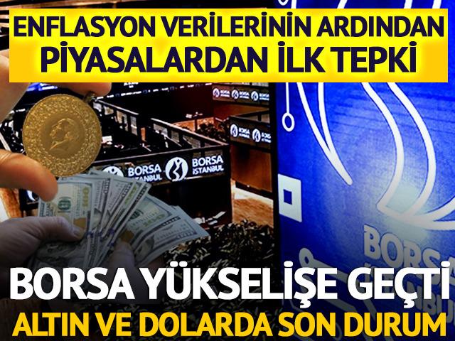 Borsa, altın, dolar, euro... Enflasyonun açıklanmasının ardından piyasalardan ilk tepki