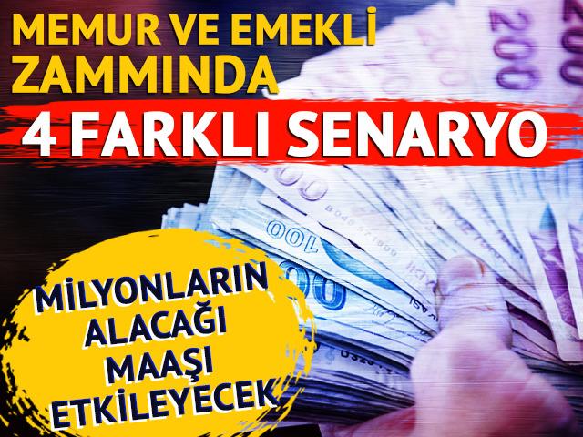 Memur ve emekli zammında 4 farklı senaryo! Milyonların alacağı maaş...