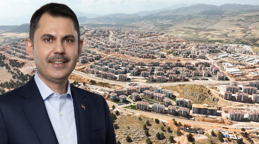 Bakan Kurum, Adıyaman İndere'de yapımı tamamlanan konutların görüntülerini paylaştı