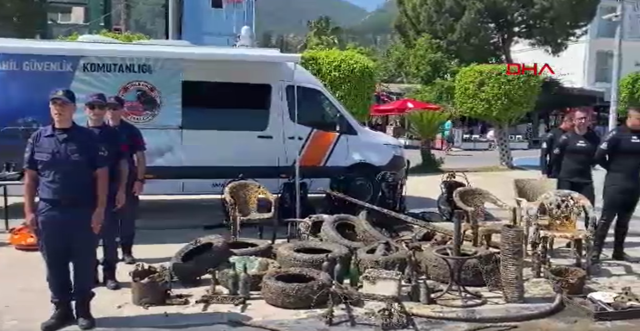 Hepsi denizden çıktı! Fethiye'de sergilendiler